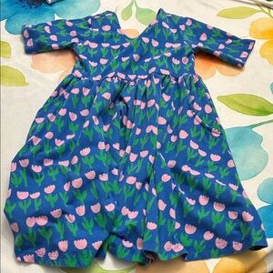 Hanna Andersson Blue and Pink Tulip Dress